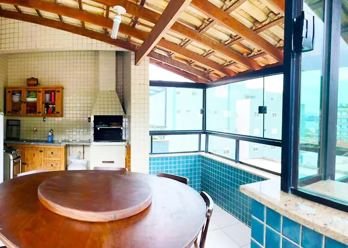 Apto Cobertura Com Area Gourmet E Churrasqueira - Praia Grande Em Ubatuba
